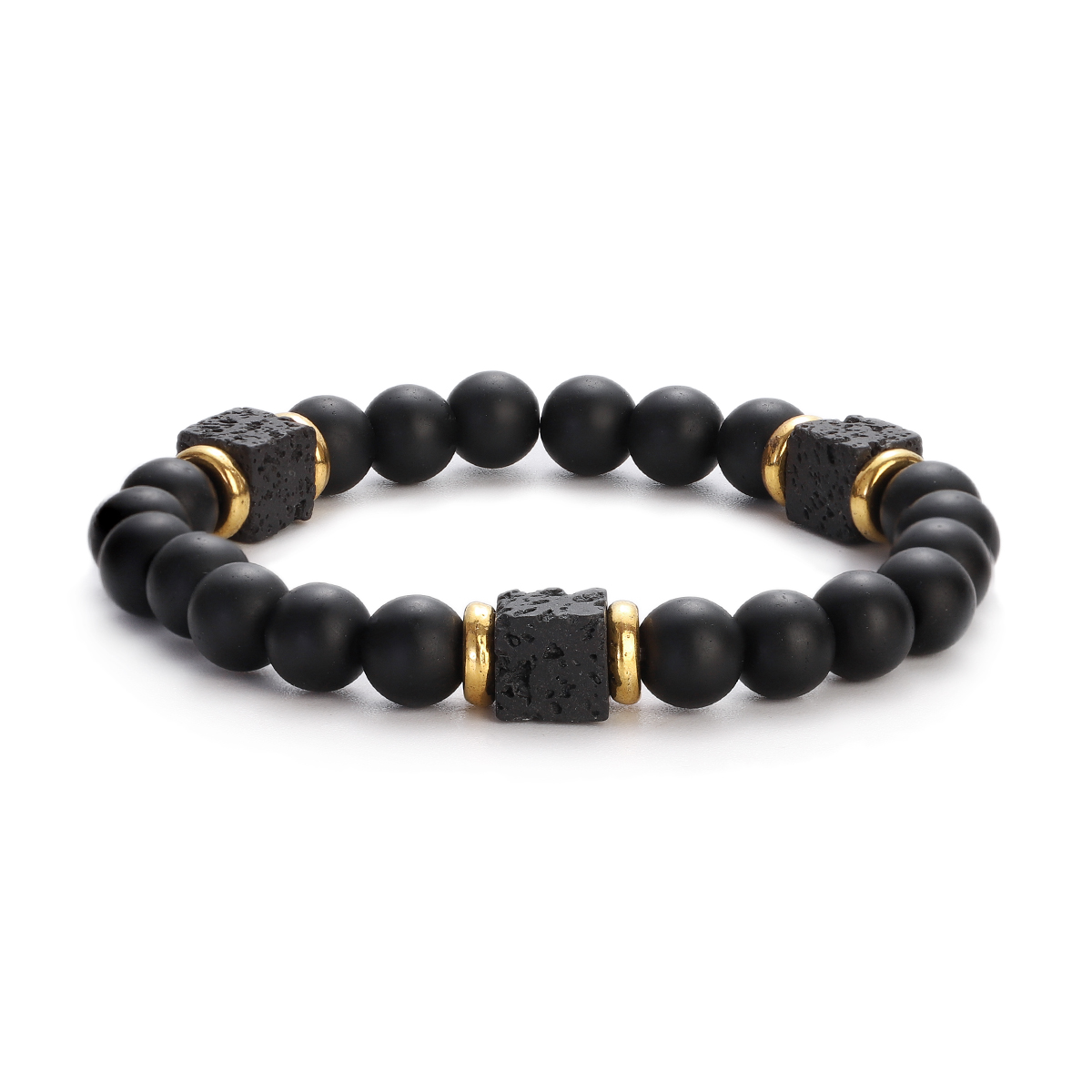 Model Kit Quick - Classic Black Stone bracciali uomo gioielli