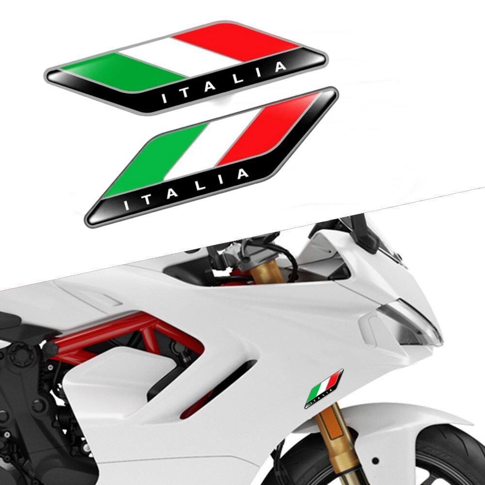 Model Kit Vespa - 2 Pezzi/Coppia Emblema Bandiera 3D Tricolore