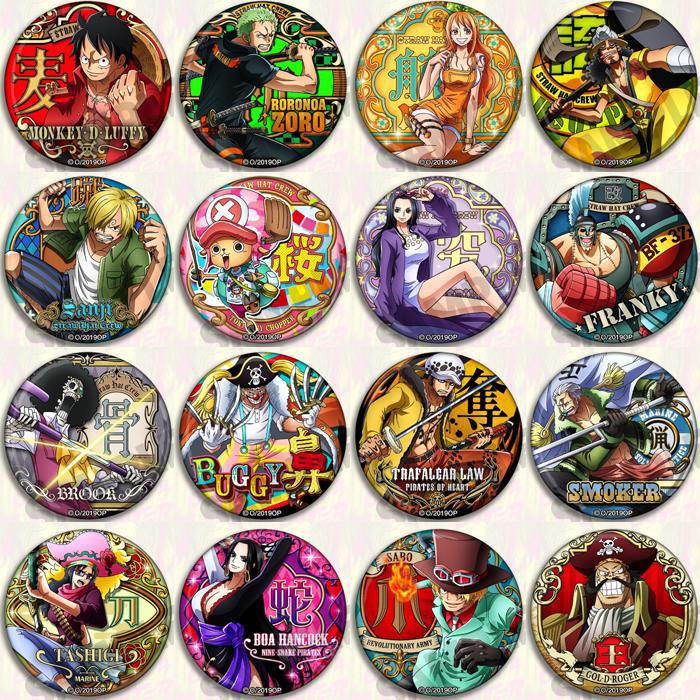 Model Kit One Piece Bandai - Set di spille per badge anime